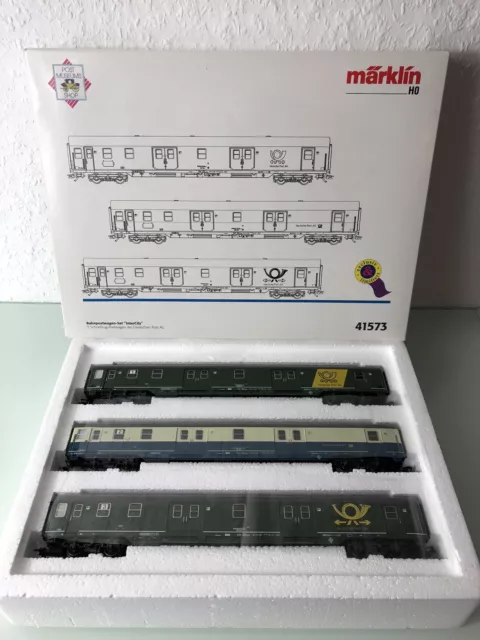 ✅ Märklin  41573, H0, 1:87, AC, Bahnpostwagen-Set "Intercity", NEU in OVP K14✅