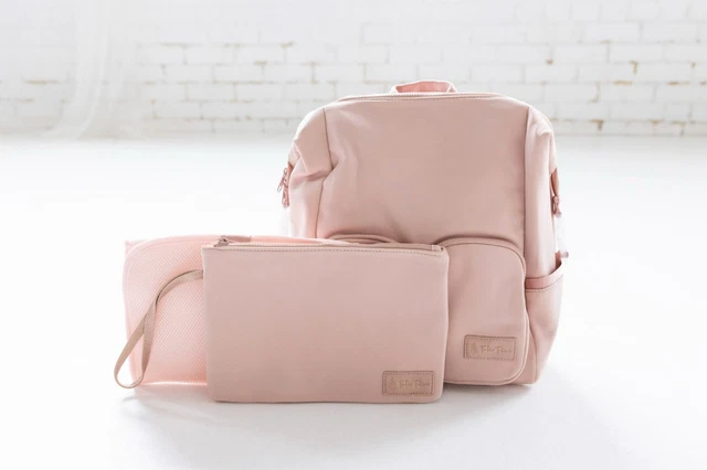 Pink Neoprene Baby Diaper Bag + Change Pad + Wet Bag