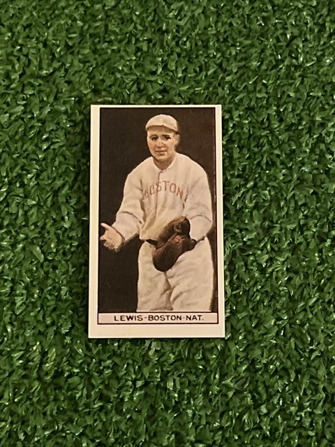 lewis boston 1912 tobacco card IRVING LEWIS - Boston Nat. Braves 1912 Tobacco Card T207 REPRINT Nationals  HOF $3.50