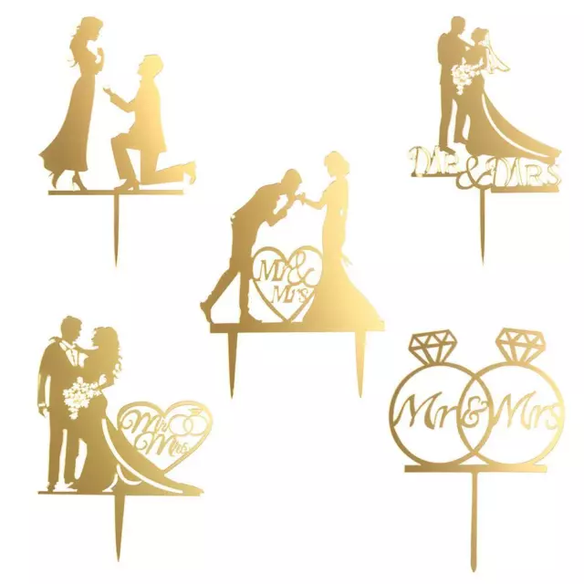 Favors DIY Crafts Acrylic Decor Cake Topper Bride Groom Mr Mrs Wedding Supplies