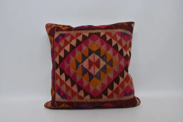 Personalized Pillow, Kilim Pillows, 28"x28" Pink Cushion Case, Kilim Pillow