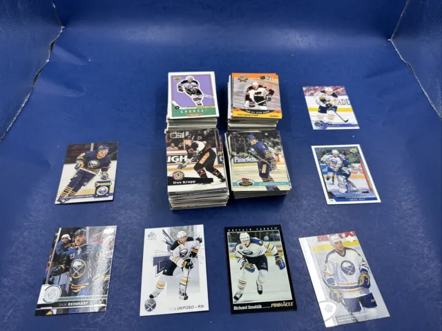 Lot of 200 Buffalo Sabres Cards from Topps Score Upper Deck NHL Hockey