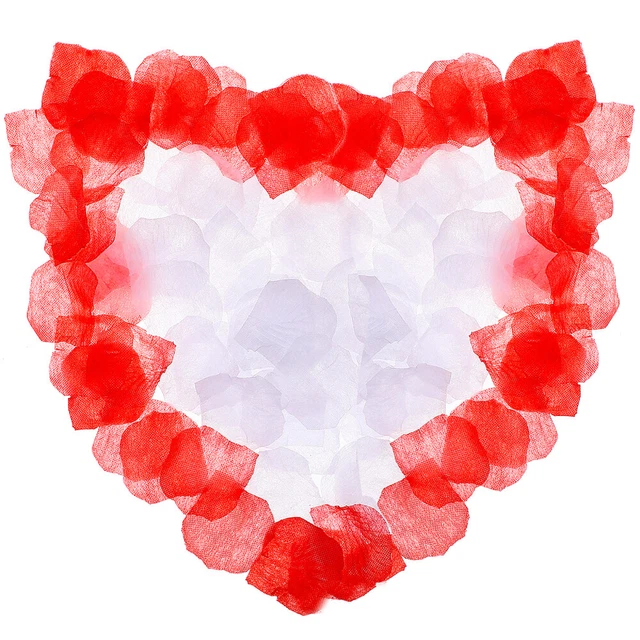 Pétalo de rosa imitación rosas pétalos flor de seda mesa de boda dispersión tela de seda brillante