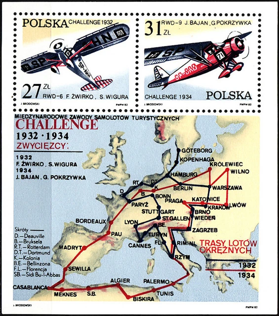 Poland 1982 - Polish Victory in Challenge Cup - Fi bl 117 MNH**