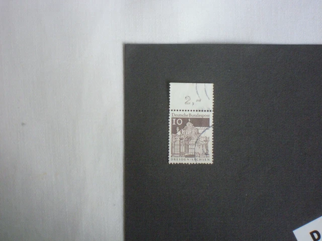 BRD, Deutsche Bauwerke(II), Michel Nr.490 O-Rand Reihenzähler, 10Pf,bedarfsgest,