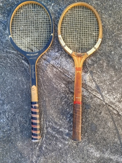 Lot De 2 Raquettes De Tennis Vintage En Bois - Marque IMPERIA - Déco Sport