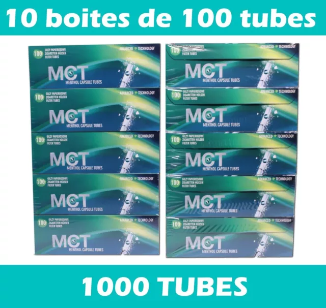 Tubes Cigarettes Menthol Filtre 10 Boites De 100 Tubes Soit 1000 Tubes
