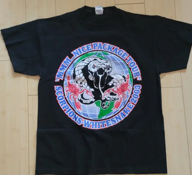 Nice Package Tour Concert T-shirt 2003 size L, Whitesnake, Scorpions, Dokken