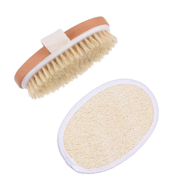 2 Pcs Gommage Brosse De Douche Brosse À Poils Laveur De Bain Luffa