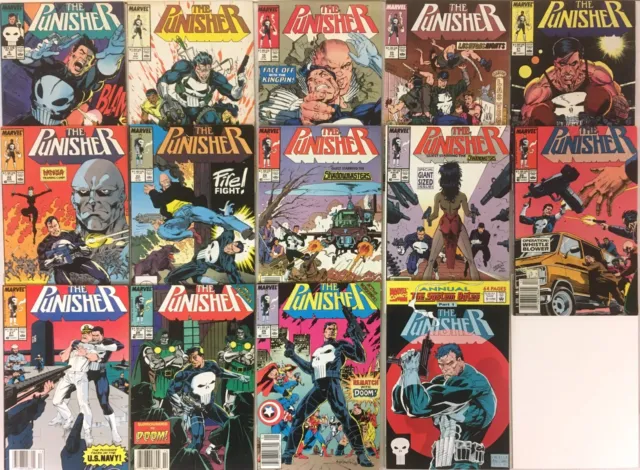 Punisher Vol 2 Marvel 1987 - 14 Comic lot VF-/VF+