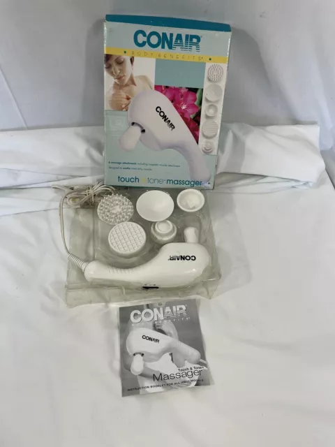 Conair HM11M Touch N Tone massager white 6 attachments