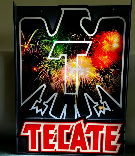 Rare Vintage Tecate Beer Fireworks Sign Limited Edition