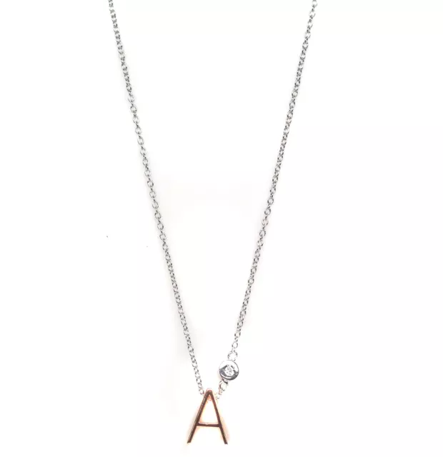 Non Chauffé 1.5 Mm. Diamant Blanc ( 0.02 CT Necklace-Pendant Argent 925 Sterling