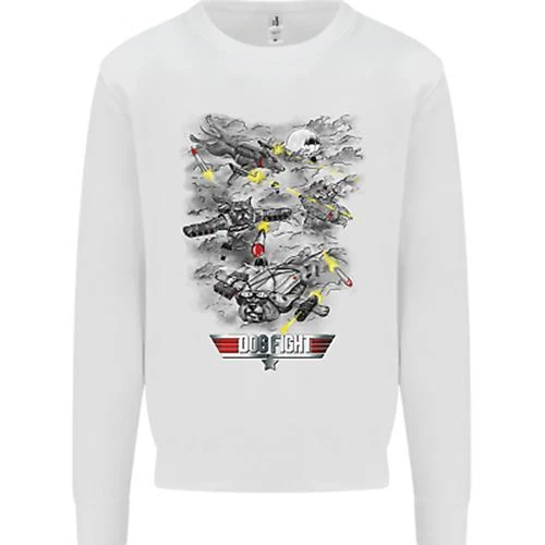 Dog Fight Parody Airforce RAF Funny Mens Sweatshirt Jumper