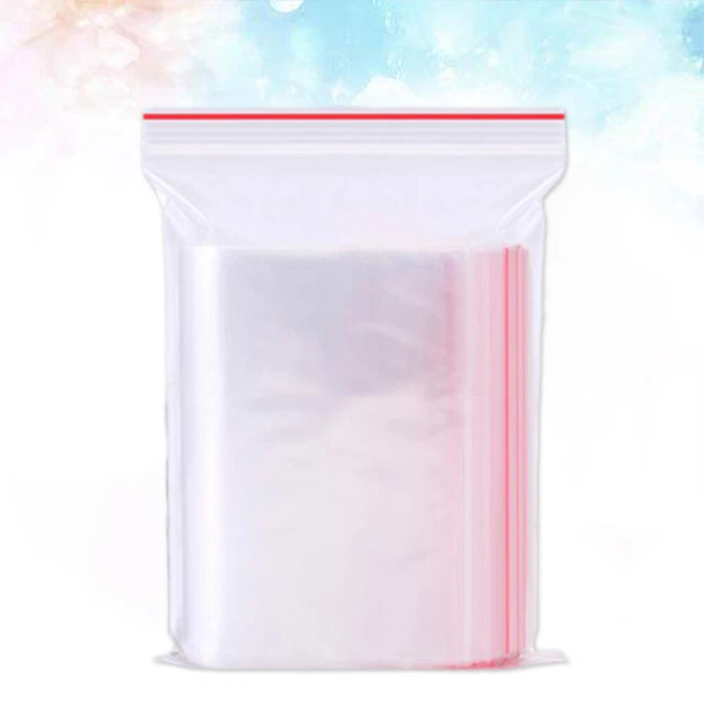 100 pz piccole borse trasparenti chiusura con cerniera poliplastica tasche