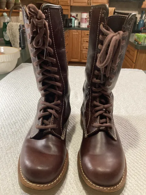 Dr. Martens Beatrice Dark Red Brown 14 Eye Boots UK5 US7