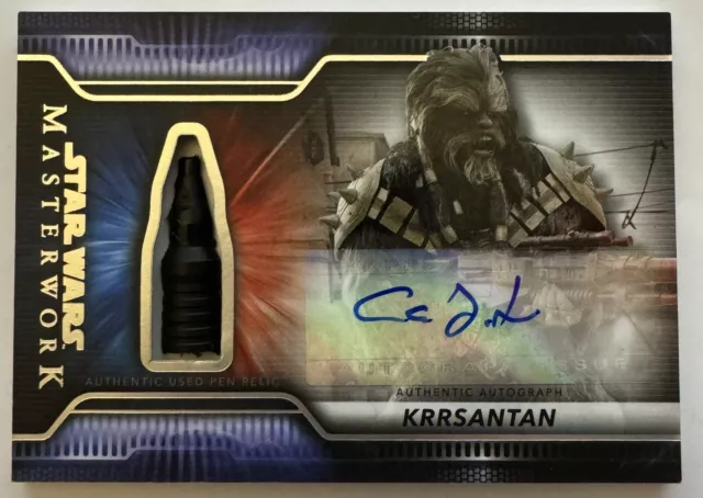 Topps Star Wars Masterwork 2022 Krrsantan Carey Jones Autograph 1/1