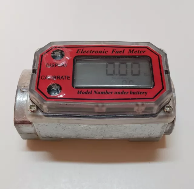 Electronic Fuel Flow Meter LLW-25  15-120L 1" NPT Red