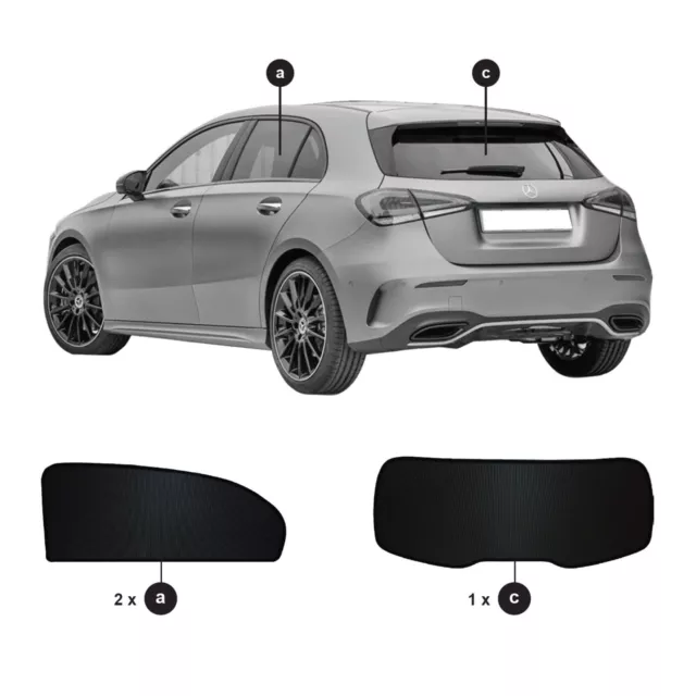 Car sunshades for Mercedes A Class 2018- UV protection Sonniboy