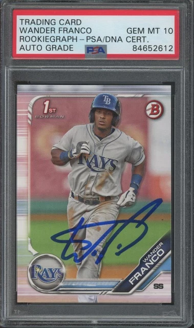 2019 Bowman Paper #BP100 Wander Franco RC Rookie Gem Mint PSA DNA 10 Auto
