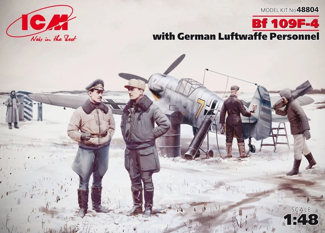 (ICM48804) - ICM 1:48 - Bf 109F-4 W/ German Luftwaffe Personnel