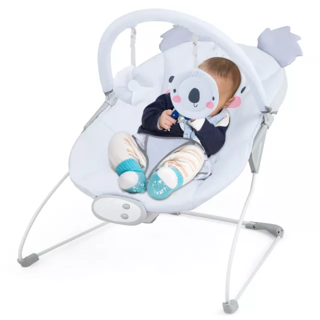 Portable Baby Bouncer Infant Rocker Seat with Detachable Toy Bar for 0-6 Months