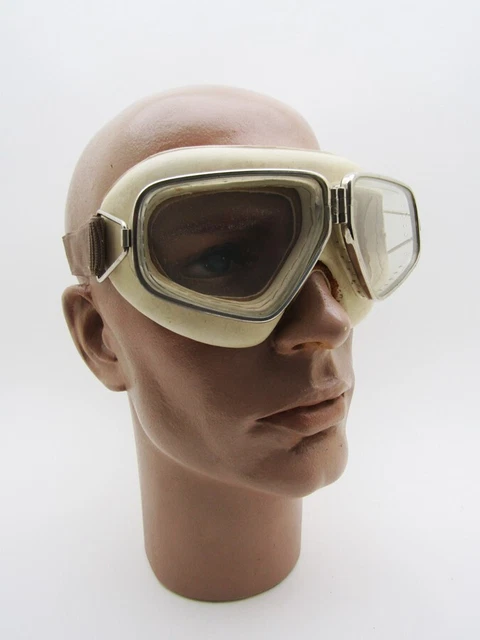 RARE ITALIAN NOS BARUFFALDI VINTAGE GOGGLES Aviator Racing Racer Car Motorcycle
