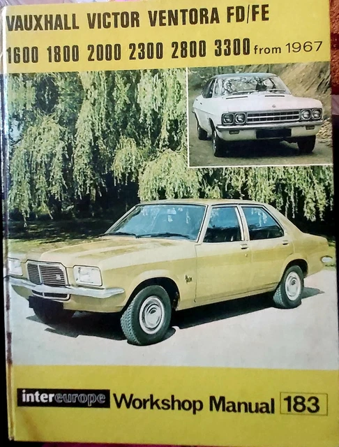 VAUXHALL VICTOR VENTORA VX FD/FE 1600 - 3300 dal 1967 manuale officina 183
