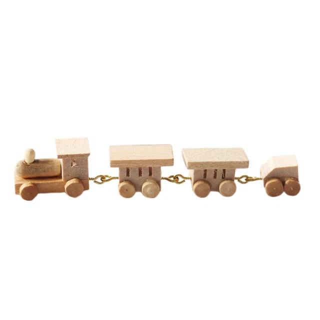 Wooden 1/12 Dollhouse Train Toy Dollhouse Toy for Children Kids 4 5 6 Gifts
