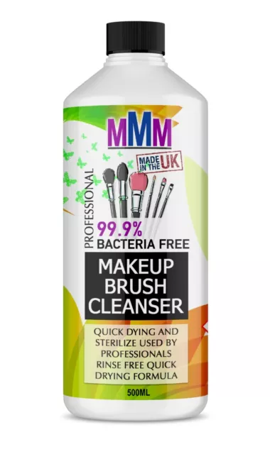 Mmm Makeup Brush Quick Dry Cleaner / Sterilizing Liquid Uk Seller 500Ml