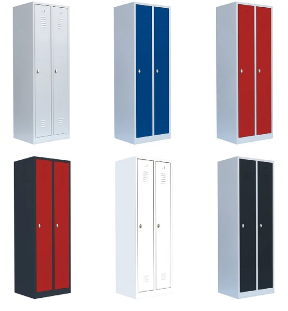 SPIND KOMPLETT MONTIERT Garderobe Stahlschrank Metall Kleiderspind 1800 ...