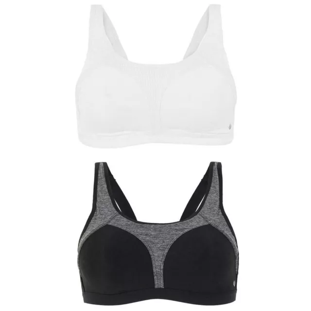 Ladies M S Multiway High Impact Non Wired Sports Bra Size 32-42 A-G UK High St