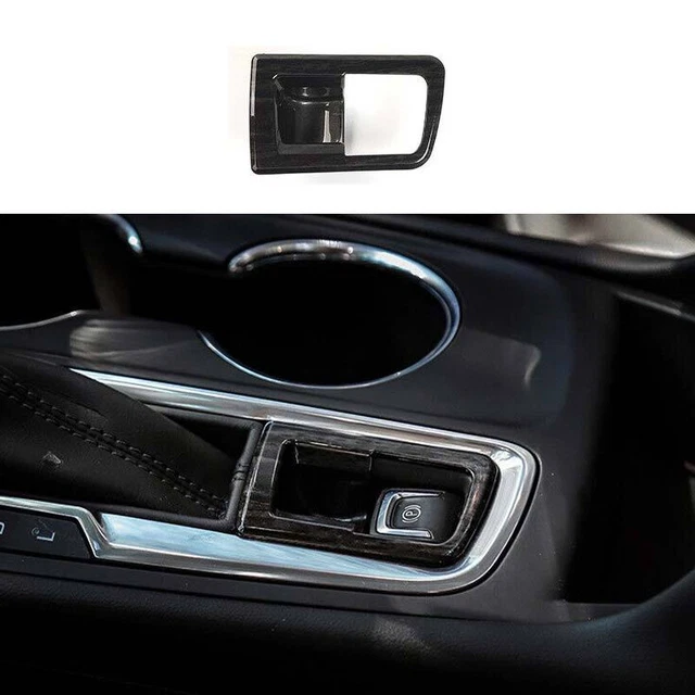 For Chevrolet Equinox 2018-2023 Black Wood Electronic Handbrake Panel Frame Trim