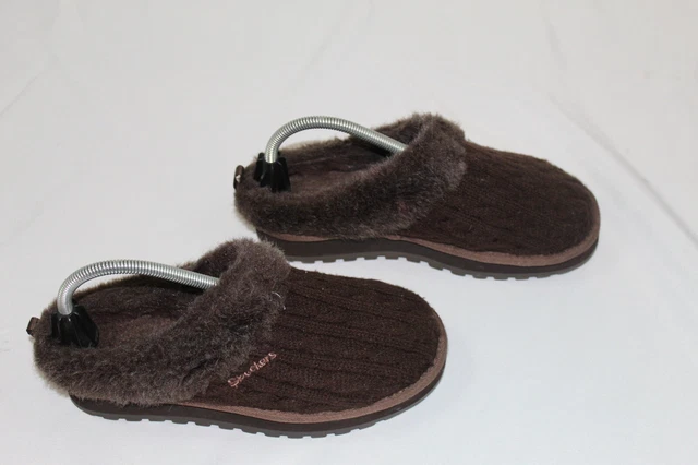 Skechers Womens Keepsakes Postage Brown Slip On Mule Slippers Size 8