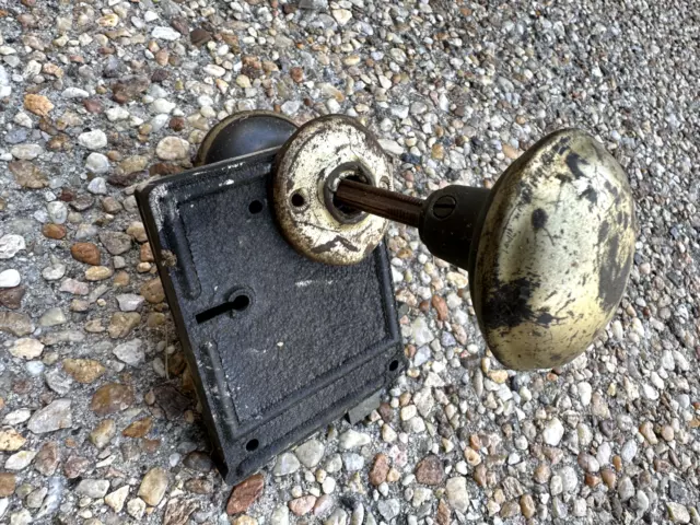 Vintage Mortise Lock And Door Knob Assembly - No Keys