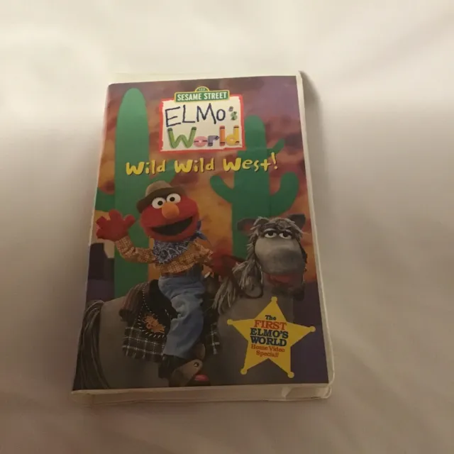 ELMO'S WORLD - Wild Wild West (VHS, 2001) RARE Clamshell Sesame Street ...
