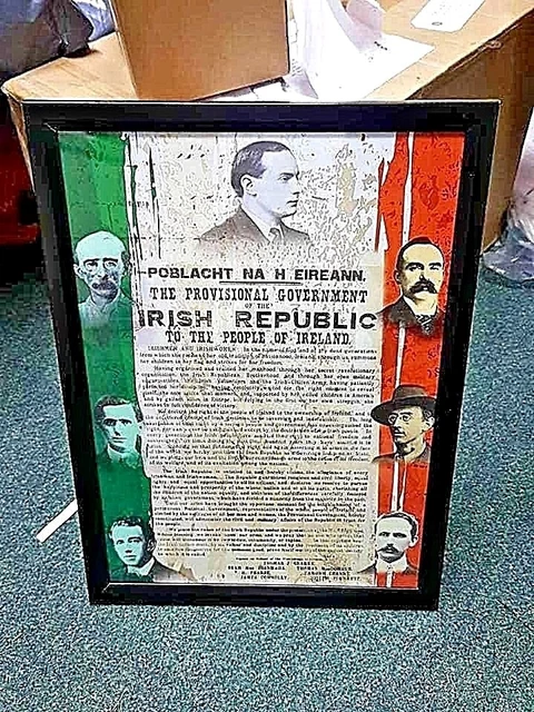 Framed 1916 Proclamation of the Irish Republic - Republican Rebel Rising Ireland