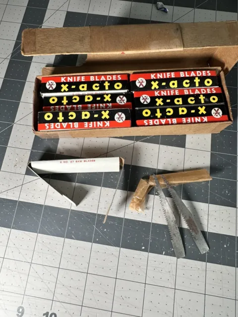 Vintage X Acto Knife Set in Wood Box