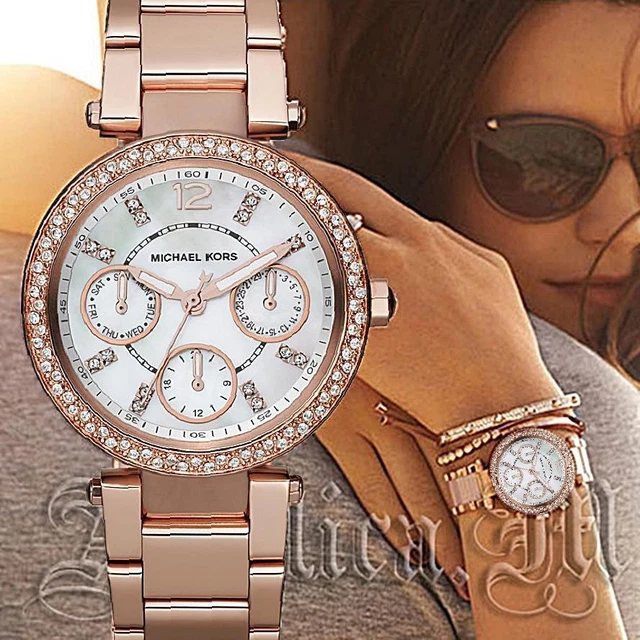 ORIGINAL MICHAEL KORS Uhr Damenuhr MK5616 Mini Parker Farbe Rose