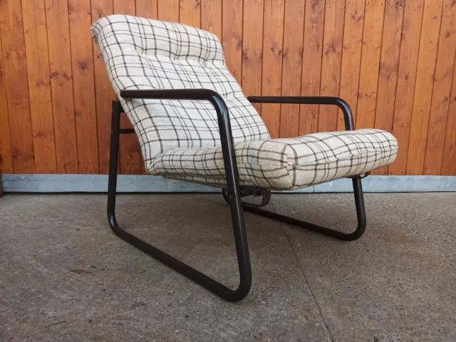 Sessel Clubsessel Vintage 60er Easy Chair Danish Stahlrohr 70er Herlag Metall