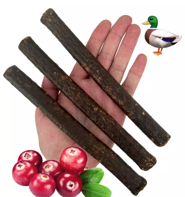 6 X Organic Human Grade DUCK & CRANBERRY SAUSAGES Natural Dog-Pup Premium Treat