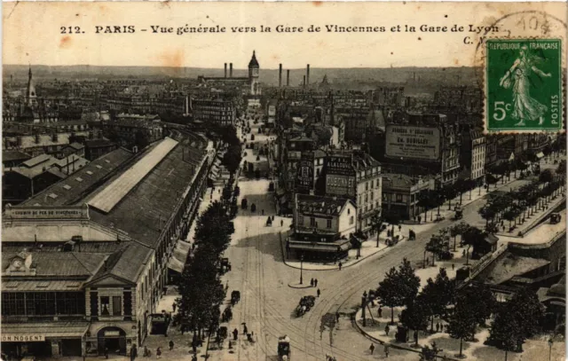CPA PARIS 12e Vue générale vers la Gare de Vincennes la gare de Lyon (322902)