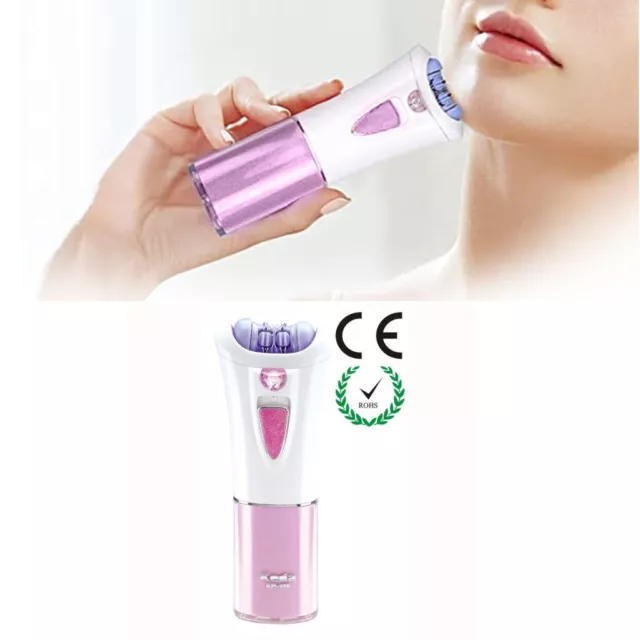 Smooth Glide Epilator for Womens Face - Body and Facial Hair Removal with Light