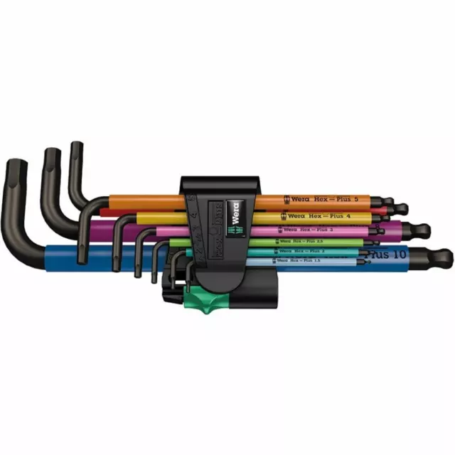 Wera 950 Spkl / 9 Sm N Multicolore Jeu de Clés Mâles Coudées, M