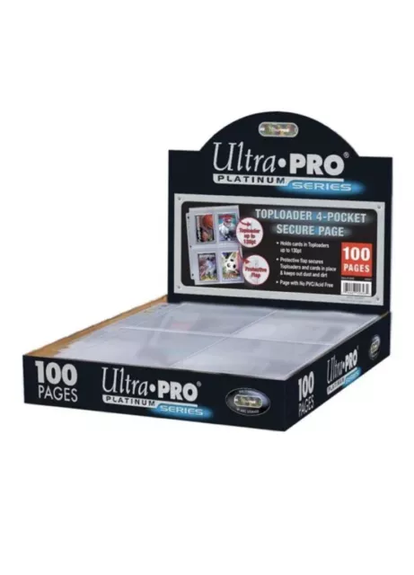 Ultra PRO Platin Series 100 Seiten 4 Zuschnitte für Toploader 130pt Karten Ovp