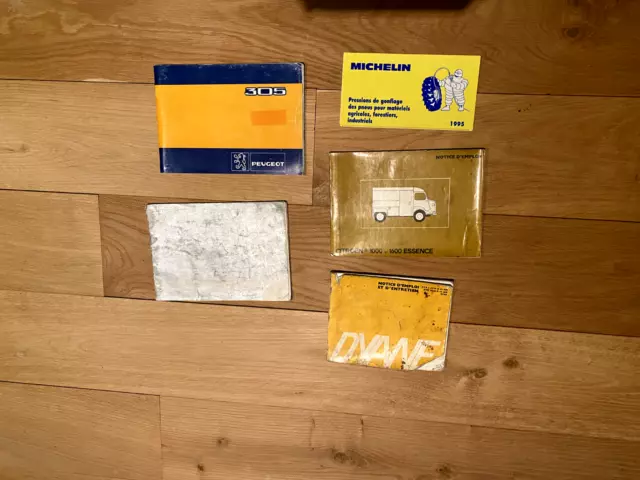 Documentation: Citroën Dyane - Fourgon 1000 - Peugeot 305 - Renault 5 - Michelin