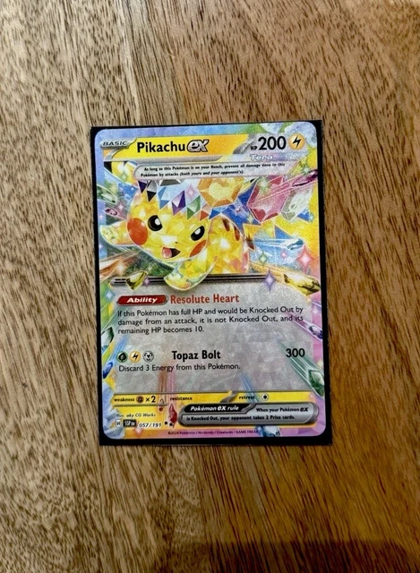 Pikachu EX 057/191 Full Art NM/M Surging Sparks Pokemon Card