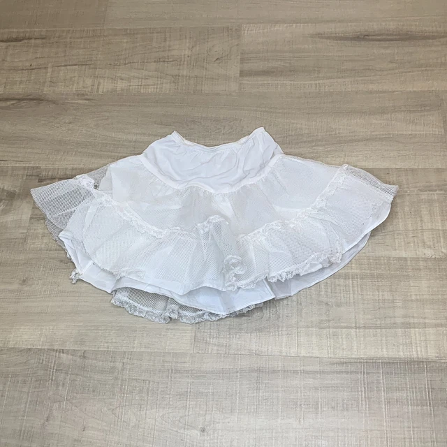 Vintage Her Majesty Girls Dress Slip Lace Petticoat Size 8