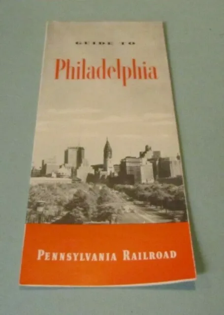 1953 Pennsylvania Railroad Guide to Philadelphia Cradle of Liberty Train Travel