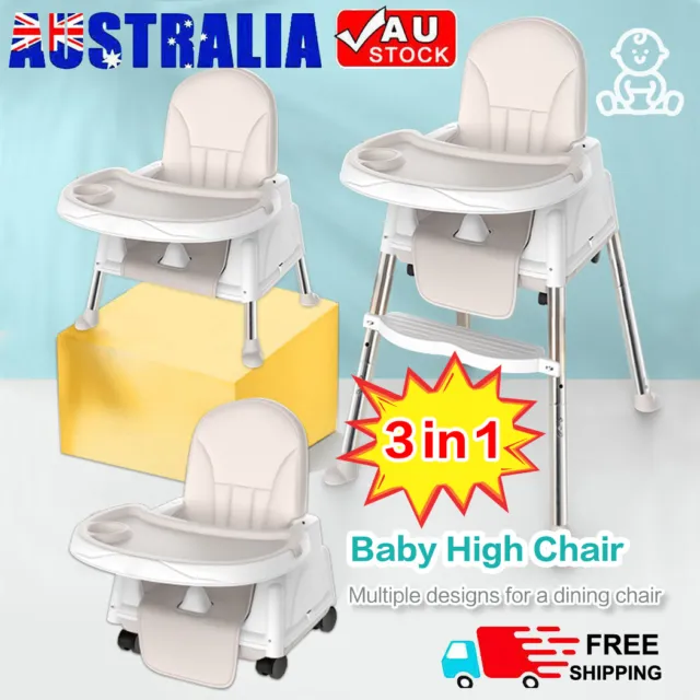3 in 1 Baby High Chair Infant Dining Eating Feeding Highchair Seat Toddler NEW